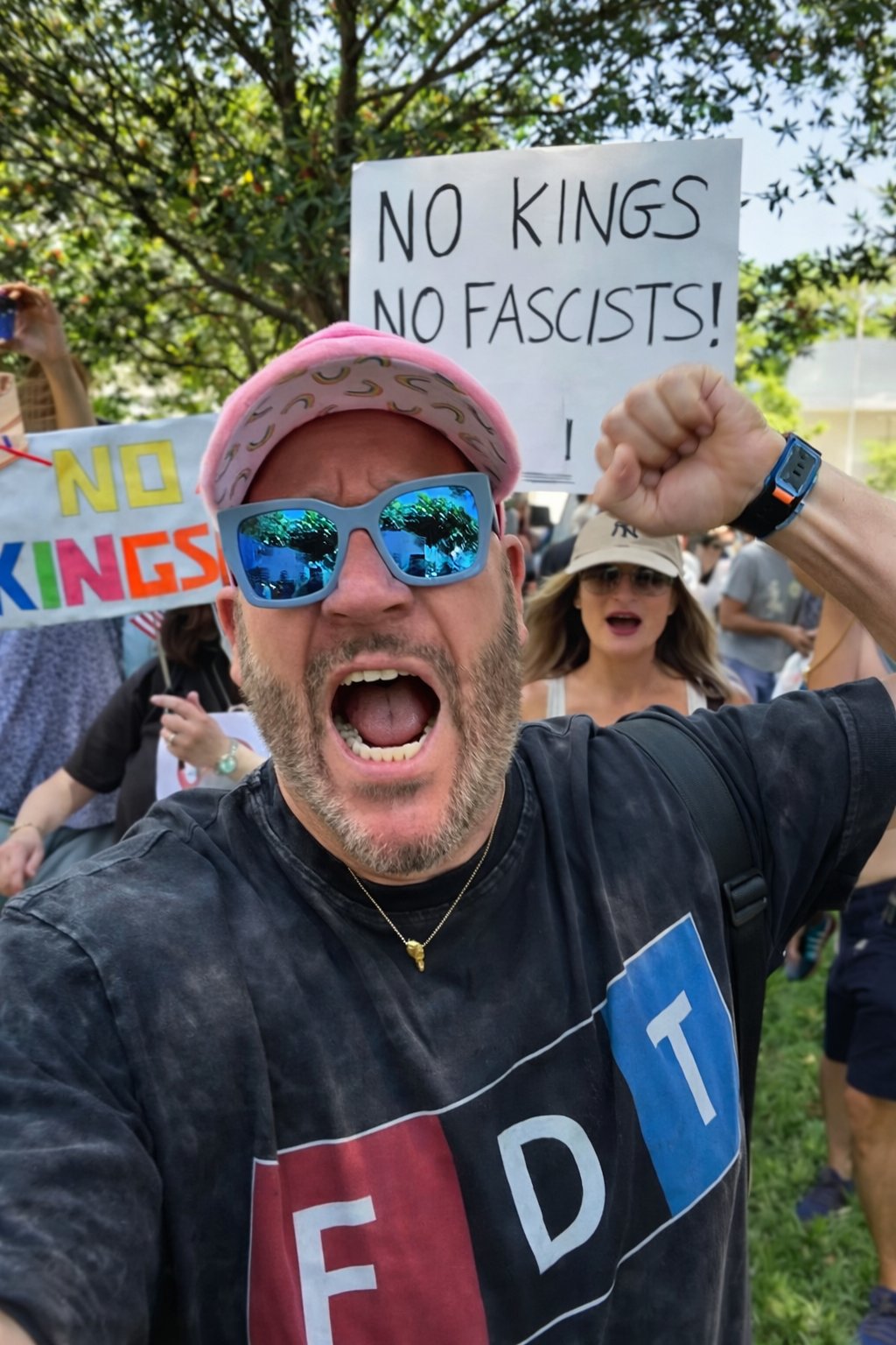 Blue Moreno at No Kings rally, Florida 2025