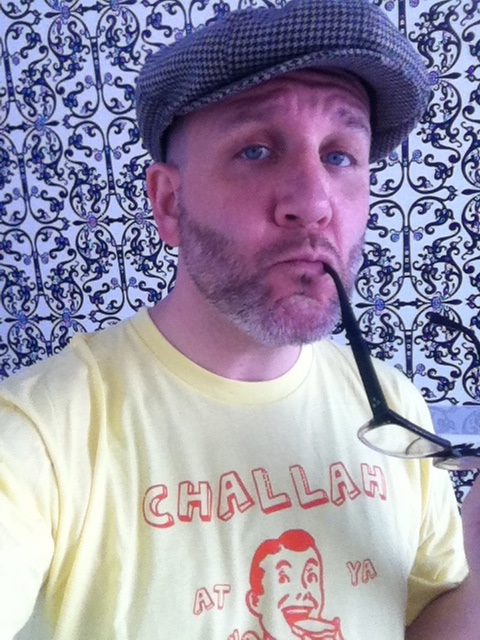 Blue Moreno in a Challah At Ya Boy t-shirt